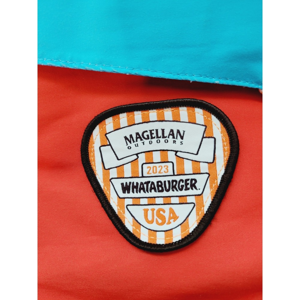 Magellan Swim Trunks Mens M Whataburger Blue Red Striped Fish Gear Shorts